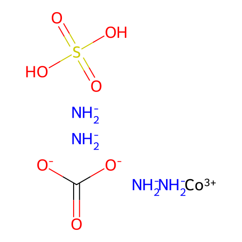 氨基钴(III)硫酸碳酸盐 structure
