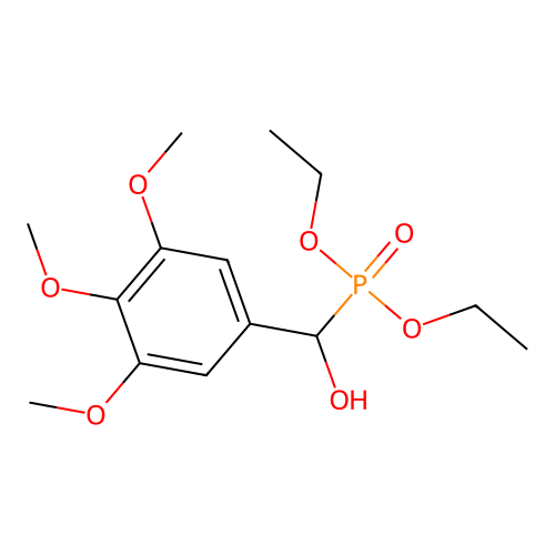 Diethyl (hydroxy(3,4,5-trimethoxyphenyl)methyl)phosphonate structure