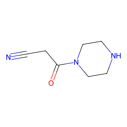 3-Oxo-3-(piperazin-1-yl)propanenitrile structure