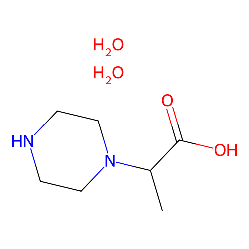 2-(Piperazin-1-yl)propanoic acid dihydrate structure