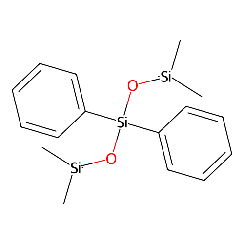 Trisiloxane, 1,1,5,5-tetramethyl-3,3-diphenyl- structure