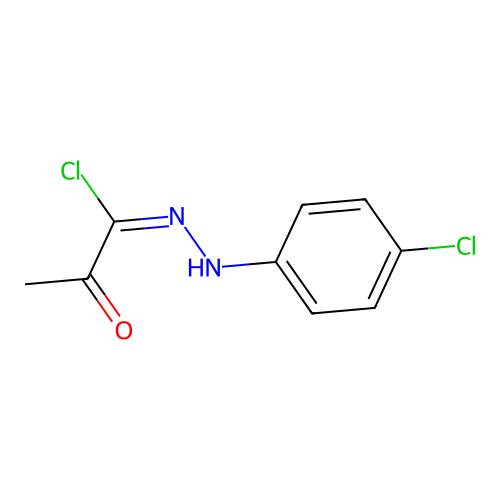 (E)-N-(4-Chlorophenyl)-2-oxopropanecarbohydrazonoyl chloride structure