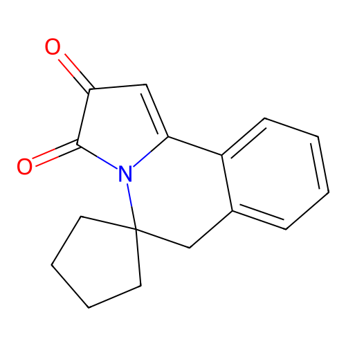 2,3-Dioxo-5,6-dihydropyrrolo[2,1-a]isoquinoline-5-spiro-1'-cyclopentane structure