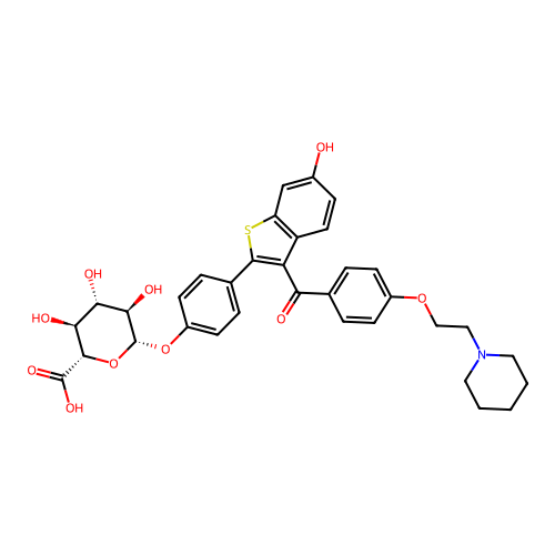 Raloxifene 4'-glucuronide structure