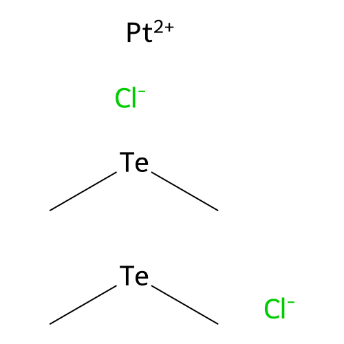 Platinum, dichlorobis(methyltelluride)-, cis- structure