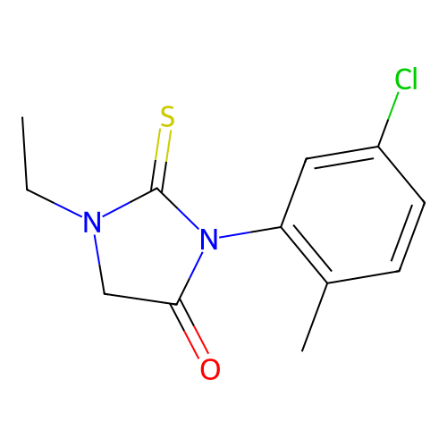 4-Imidazolidinone, 3-(5-chloro-2-methylphenyl)-1-ethyl-2-thioxo- structure
