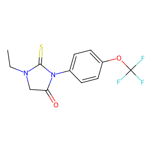 4-Imidazolidinone, 1-ethyl-2-thioxo-3-[4-(trifluoromethoxy)phenyl]- structure