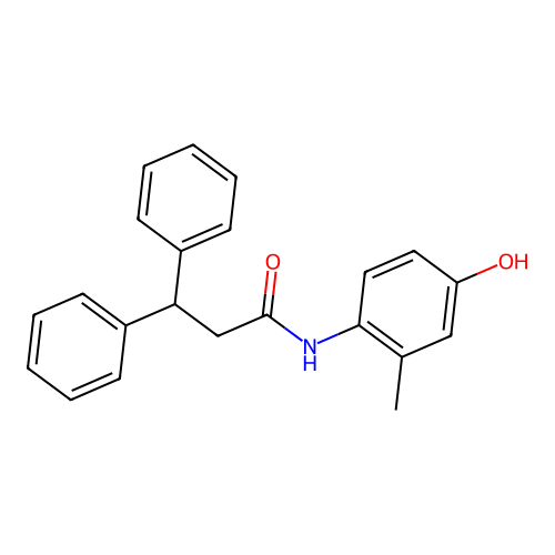 N-(4-hydroxy-2-methylphenyl)-3,3-diphenylpropanamide structure