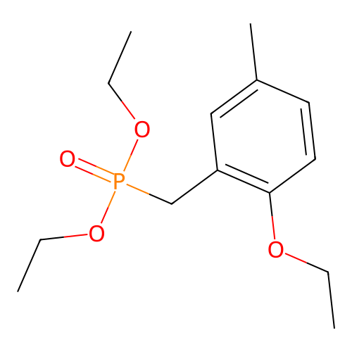 Diethyl 2-ethoxy-5-methyl-benzylphosphonate structure