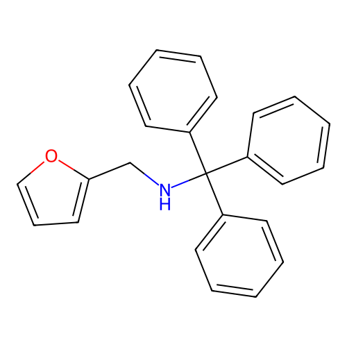 N-(furan-2-ylmethyl)-1,1,1-triphenylmethanamine structure