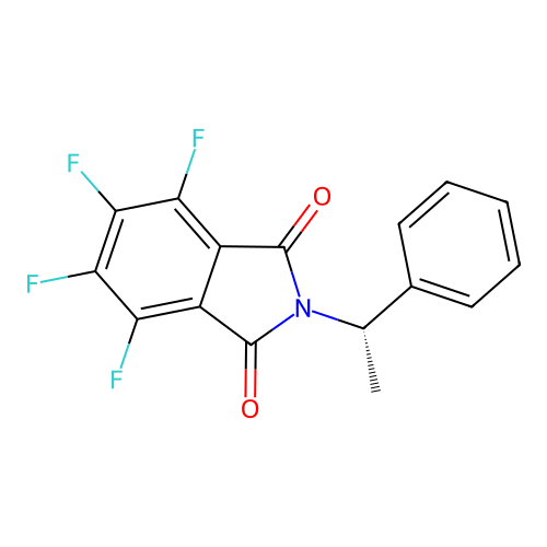 4,5,6,7-tetrafluoro-2-[(1S)-1-phenylethyl]-2,3-dihydro-1H-isoindole-1,3-dione structure