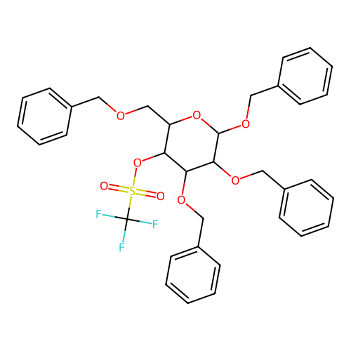 [4,5,6-tris(phenylmethoxy)-2-(phenylmethoxymethyl)oxan-3-yl] trifluoromethanesulfonate structure