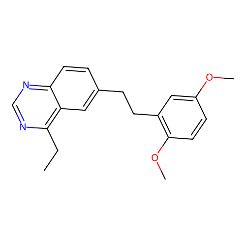 6-[2-(2,5-Dimethoxyphenyl)ethyl]-4-ethyl-quinazoline structure