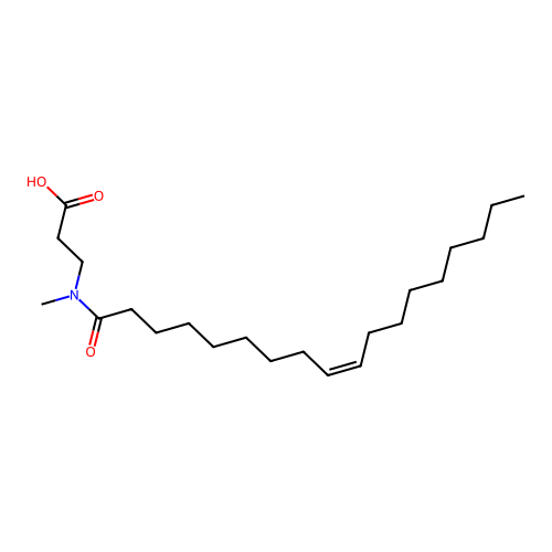 Oleoyl methyl beta-alanine structure