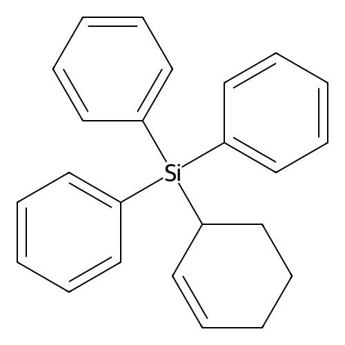 2-Cyclohexen-1-yl(triphenyl)silane structure