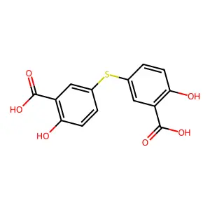 3,3'-硫代双[6-羟基苯甲酸] structure