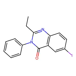 2-Ethyl-6-iodo-3-phenylquinazolin-4-one structure