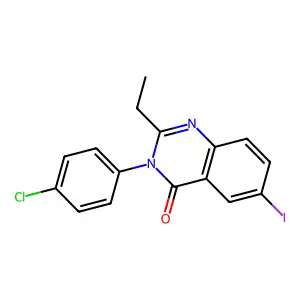 3-(4-Chlorophenyl)-2-ethyl-6-iodoquinazolin-4-one structure