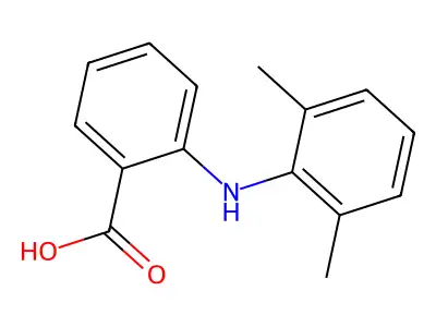 2-(2,6-Dimethylanilino)benzoic acid structure