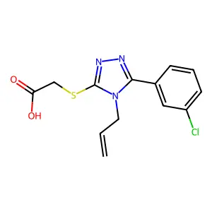 [4-Allyl-5-(3-chloro-phenyl)-4H-[1,2,4]triazol-3-ylsulfanyl]-acetic acid structure