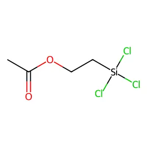 Ethanol, 2-(trichlorosilyl)-, 1-acetate structure