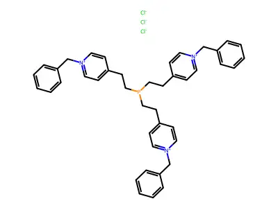 Tris(2-(4-(1-benzylpyridinio))ethyl)phosphinoxide trichloride structure
