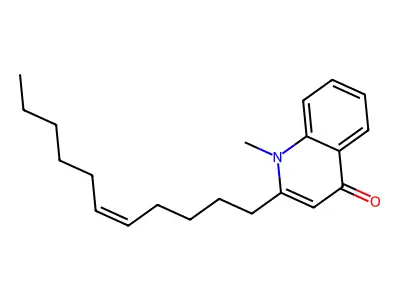 4(1H)-Quinolinone, 1-methyl-2-(5Z)-5-undecen-1-yl- structure