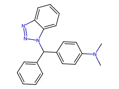 4-[1H-1,2,3-Benzotriazol-1-yl(phenyl)methyl]-N,N-dimethylaniline structure