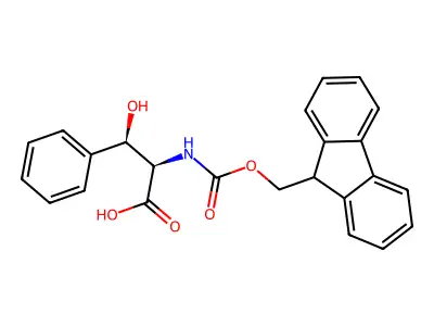 (2R,3R)/(2S,3S)-Racemic fmoc-beta-hydroxy-phenylalanine structure