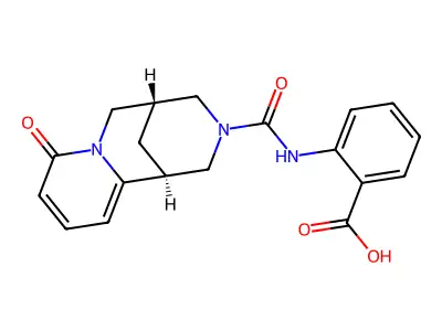 2-((1R,5R)-8-oxo-2,3,4,5,6,8-hexahydro-1H-1,5-methanopyrido[1,2-a][1,5]diazocine-3-carboxamido)benzoic acid structure