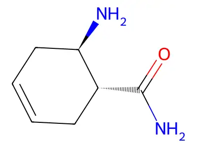 trans-6-Amino-cyclohex-3-enecarboxylic acid amide structure