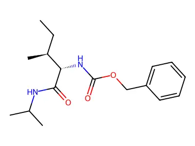 benzyl N-[3-methyl-1-oxo-1-(propan-2-ylamino)pentan-2-yl]carbamate structure