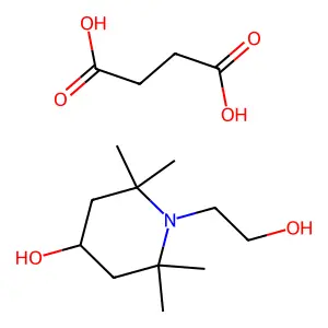 Butanedioic acid;1-(2-hydroxyethyl)-2,2,6,6-tetramethylpiperidin-4-ol structure