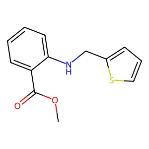 Methyl 2-((thiophen-2-ylmethyl)amino)benzoate structure