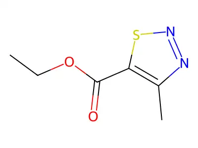 Ethyl 4-methyl-1,2,3-thiadiazole-5-carboxylate structure