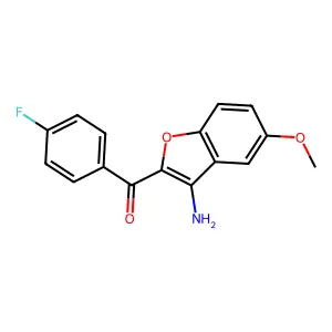 (3-Amino-5-methoxy-benzofuran-2-yl)-(4-fluoro-phenyl)-methanone structure