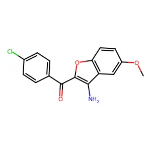 Methanone, (3-amino-5-methoxy-2-benzofuranyl)(4-chlorophenyl)- structure