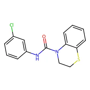 N-(3-chlorophenyl)-2,3-dihydro-1,4-benzothiazine-4-carboxamide structure
