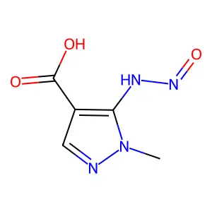 1-Methyl-5-(nitrosoamino)-1H-pyrazole-4-carboxylic acid structure