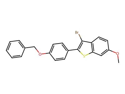 2-(4-(Benzyloxy)phenyl)-3-bromo-6-methoxybenzo[b]thiophene structure