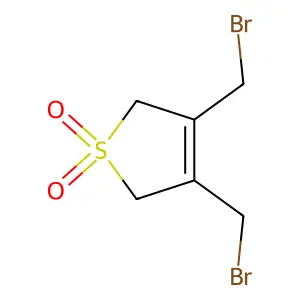 3,4-Bis(bromomethyl)-2,5-dihydrothiophene 1,1-dioxide structure