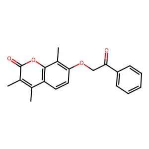 3,4,8-trimethyl-7-(2-oxo-2-phenylethoxy)-2H-chromen-2-one structure