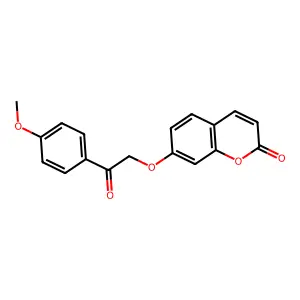 7-[2-(4-Methoxyphenyl)-2-oxoethoxy]chromen-2-one structure