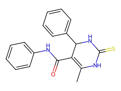4-methyl-N,6-diphenyl-2-sulfanyl-1,6-dihydropyrimidine-5-carboxamide structure