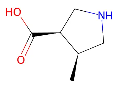 (3R,4S)-4-甲基吡咯烷-3-甲酸 structure