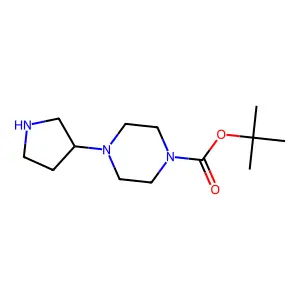 tert-butyl 4-[(3R)-pyrrolidin-3-yl]piperazine-1-carboxylate structure