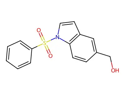 [1-(Benzenesulfonyl)indol-5-yl]methanol structure