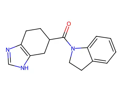 2,3-dihydroindol-1-yl(4,5,6,7-tetrahydro-3H-benzimidazol-5-yl)methanone structure