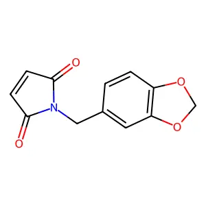 1-(benzo[d][1,3]dioxol-5-ylmethyl)-1H-pyrrole-2,5-dione structure