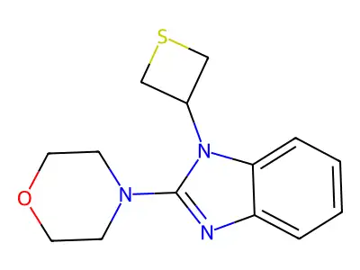 2-(4-Morpholinyl)-1-(3-thietanyl)-1H-benzimidazole structure